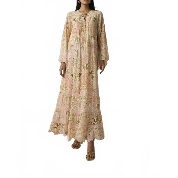 HEMANT & NANDITA Dresses & Skirts - NEW HEMANT & NANDITA anah maxi dress in peach